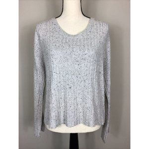 Madewell Relaxed Fit Crew-Neck Gray Sweater, Merino Blend, Medium